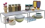 DecoBros Expandable Stackable Kitchen Cabinet and Counter Shelf...