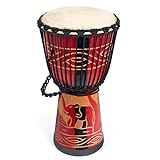 Djembe Drum, AKLOT African Drum Hand-Carved 9.5'' x 20'' Mahogany...