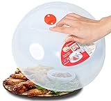 Large Microwave Cover for Food Easy Grip Microwave Splatter Cover...