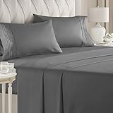 California King Size Sheet Set - 4 Piece Set - Hotel Luxury Bed Sheets...