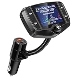 Nulaxy Bluetooth FM Transmitter, 1.8 Inch Display Car Charger Adapter...