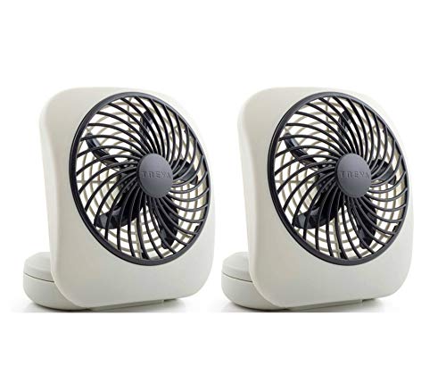 O2COOL Treva 5 Inch Battery Powered Fan Portable Desk Fan 2 Cooling...