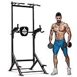 Sportsroyals Power Tower Pull Up Dip Station Adjustable Multi-Function...