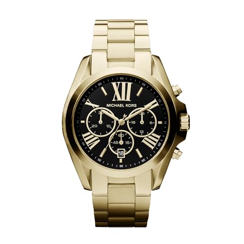 Michael Kors Bradshaw Chronograph Gold-Tone Stainless Steel Women's...