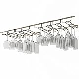 Wallniture Pinot Wine Glass Holder Under Cabinet Organization and...