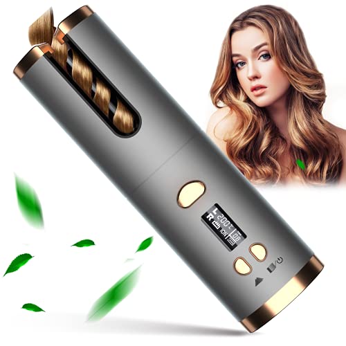 Automatic Curling Iron, Cordless Hair Curling Wand, Intelligent...