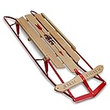 Flexible Flyer Metal Runner Sled. Steel & Wood Steering Snow Slider,...