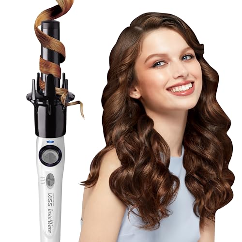 KISS Instawave Deluxe Automatic Rotating Curling Iron, Ceramic Ionic...