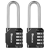 Disecu 4 Digit Combination Lock 2.5 Inch Long Shackle and Outdoor...