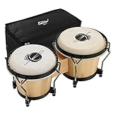 Eastar Bongo Drums 6” and 7” Wood Percussion Instrument Bongos for...