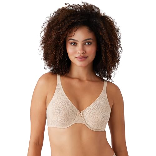 Wacoal Women's Halo Lace Unlined Convertible Underwire Bra, Natural...