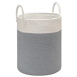 DOKEHOM X-Large Storage Baskets -15.7(D) x 19.7(H) Inches- Cotton Rope...