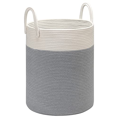 DOKEHOM X-Large Storage Baskets -15.7(D) x 19.7(H) Inches- Cotton Rope...