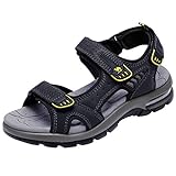 CAMEL CROWN Men's Leather Sandals Summer Athletic Sandals Air Cushion...