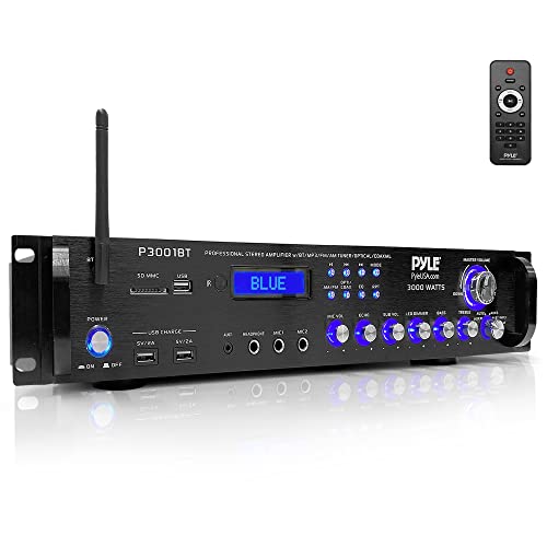 Pyle Bluetooth Hybrid Amplifier Receiver - Home Theater Pre-Amplifier...