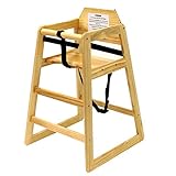 TableCraft Products 65 High Chair, Natural, Unassembled