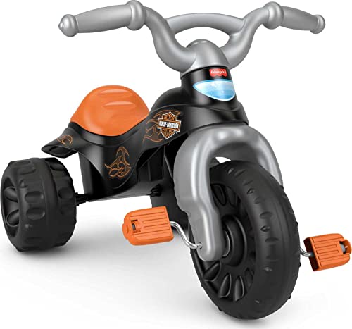 Fisher-Price Harley-Davidson Tricycle with Handlebar Grips and Storage...