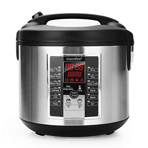 COMFEE' Rice Cooker, Slow Cooker, Steamer, Stewpot, Saute All in One...