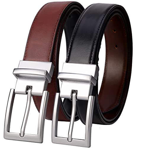 Lavemi Mens Belt Reversible 100% Italian Leather Dress Casual,One...