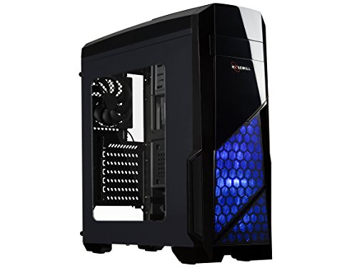 Rosewill ATX Case, Mid Tower Case with Blue LED Fan/Gaming Case for PC...