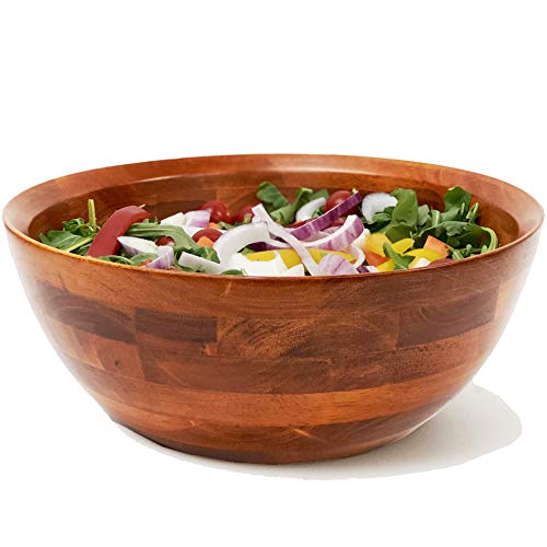 Woodard & Charles Large Wooden Serving Bowl for Salads, Fruits,...