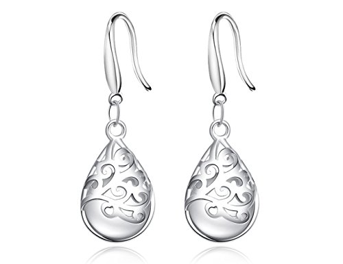 Wishing Tree 925 Sterling Silver Filigree Drop Dangle Earrings for...