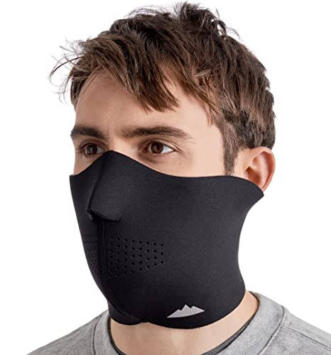 Neoprene Half Face Mask for Cold Weather - Half Ski Mask with Velcro...