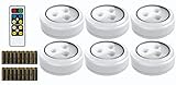 Brilliant Evolution LED Puck Light 6 Pack with Remote | Wireless LED...