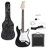 Smartxchoices 39' Full Size Black Electric Guitar with 10W Amp,Gig Bag...