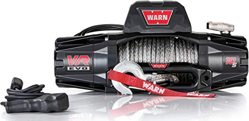 WARN 103253 VR EVO 10-S Electric 12V DC Winch with Synthetic Rope:...