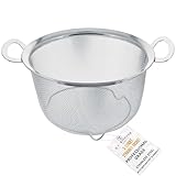 U.S. Kitchen Supply 3 Quart Stainless Steel Mesh Net Strainer Basket...