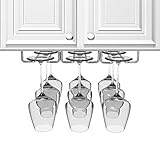 Sorbus Under Cabinet Wine Glass Rack and Stemware Holder – 3 Rows...