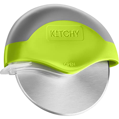 Kitchy Pizza Cutter Wheel - No Effort Pizza Slicer with Protective...