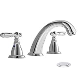 Phiestina Chrome 8 Inch 3 Hole Widespread Bathroom Faucet with Metal...