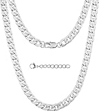 Silvadore 9mm Mens Necklace Chains - Silver Stainless Steel Thick...