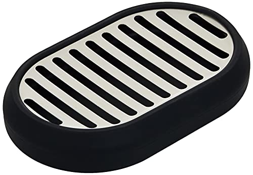 Amazon Basics Stainless Steel Soap Dish Holder, for...