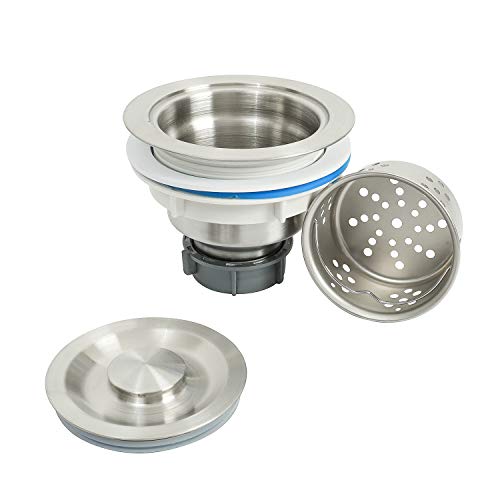 LQS Kitchen Sink Drain Strainer Assembly, Sink Drain 304 Stainless...