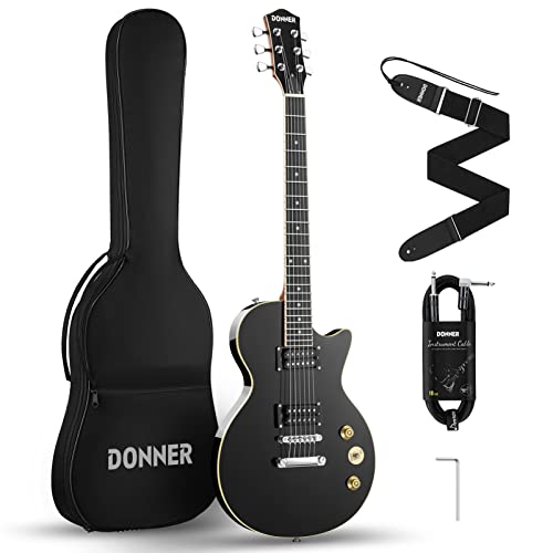Donner Electric Guitar LP Solid Body, Full-Size 39 Inch Electric...