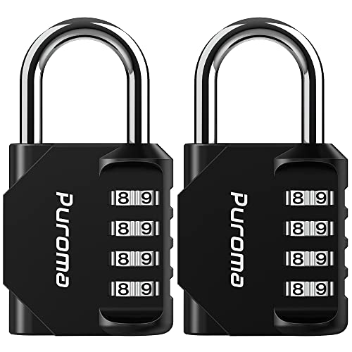 Puroma 2 Pack Combination Lock 4 Digit Locker Lock Outdoor Waterproof...