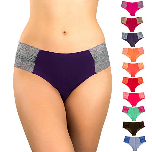 Pretty Sweet Intimates Women’s Laser Cut Cheeky Bikini Underwear,...