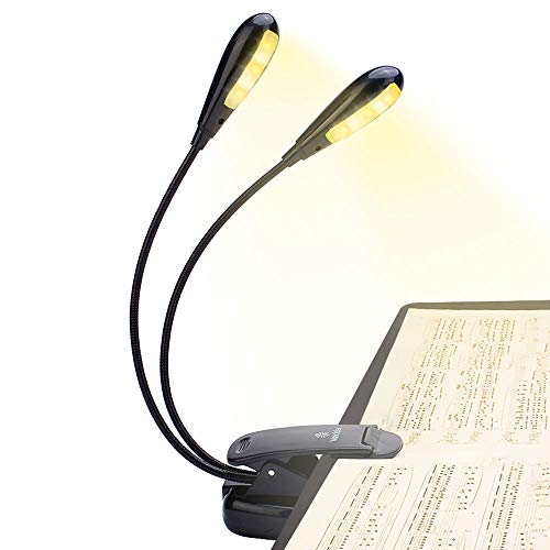 10 LED Eye-Cared Music Stand Light, 3 Brightness×3 Color Book Light,...