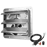 iPower 12 Inch Aluminum Shutter Exhaust Fan with Power Cord, High...