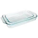 Pyrex Basics Clear Oblong Glass Baking Dishes, 2 Piece Value-plus Pack...