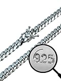 Real Solid 925 Sterling Silver Miami Cuban Chain - Heavy Men's 6mm Box...