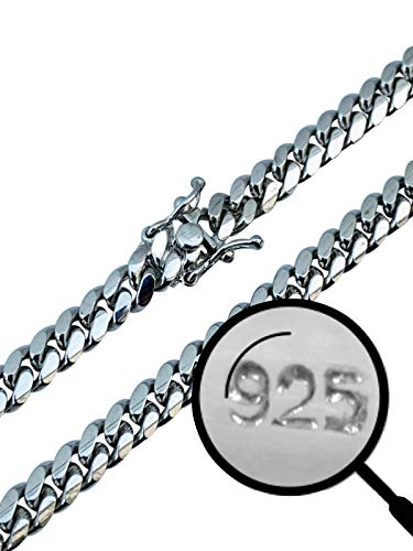 HarlemBling Real Solid 925 Sterling Silver Miami Cuban Chain - Heavy...