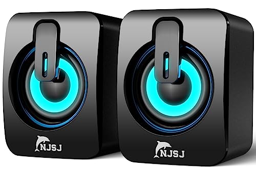 NJSJ Computer Speakers, 2.0 Wired Desktop Speaker,USB Powered,3.5 mm...