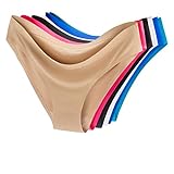 COSOMALL 6 Pack Women's Invisible Seamless Bikini Underwear Half Back...