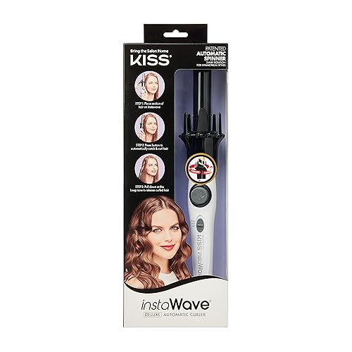 Kiss Products Instawave Automatic Ceramic Curling Iron 1” KACI01,...