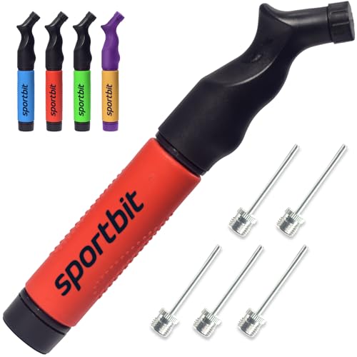 SPORTBIT Ball Pump for Sports Balls - Push & Pull Inflating System -...