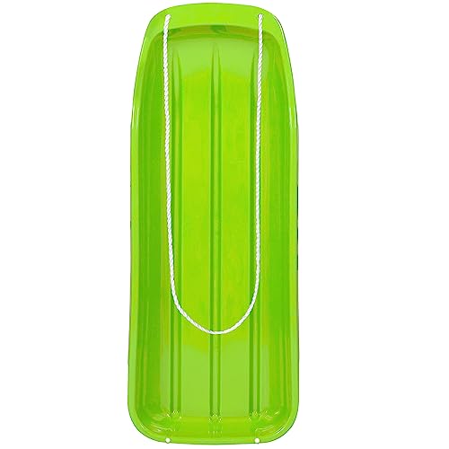 Best Choice Products 48in Kids Plastic Toboggan Snow Sled w/Pull Rope